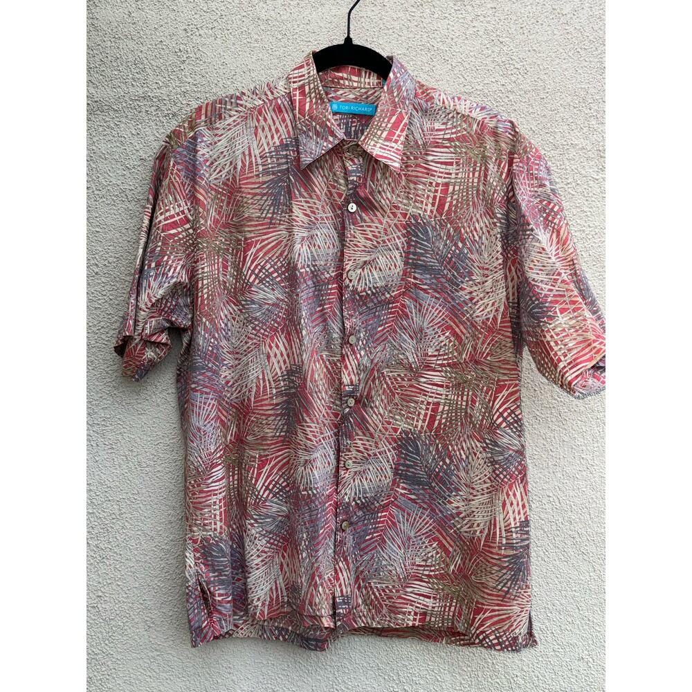 Tori Richard Men’s Medium Hawaiian Shirt Red